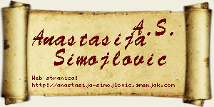 Anastasija Simojlović vizit kartica